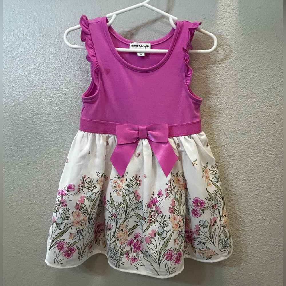 Pink and Cream Floral Dress